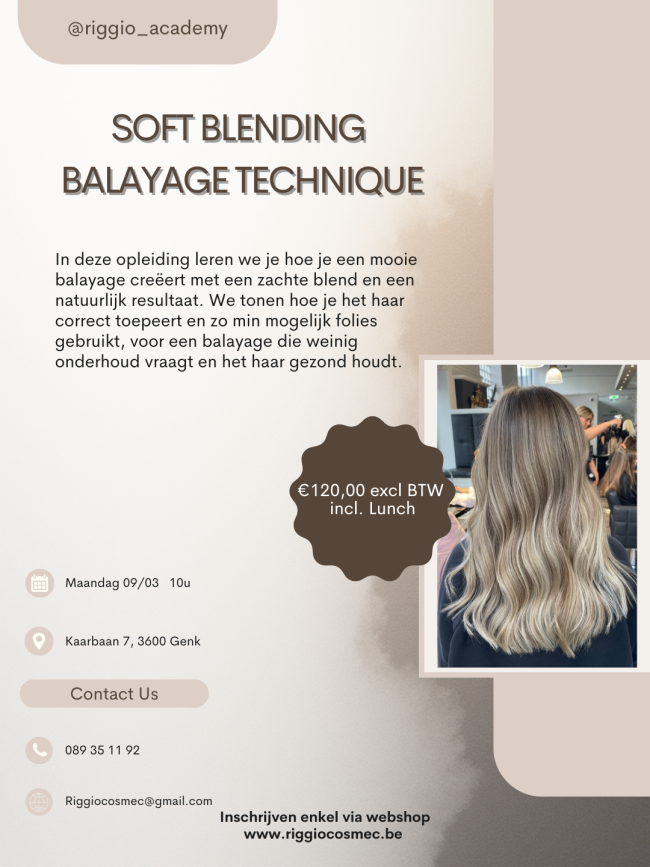Soft blending  balayage technique
